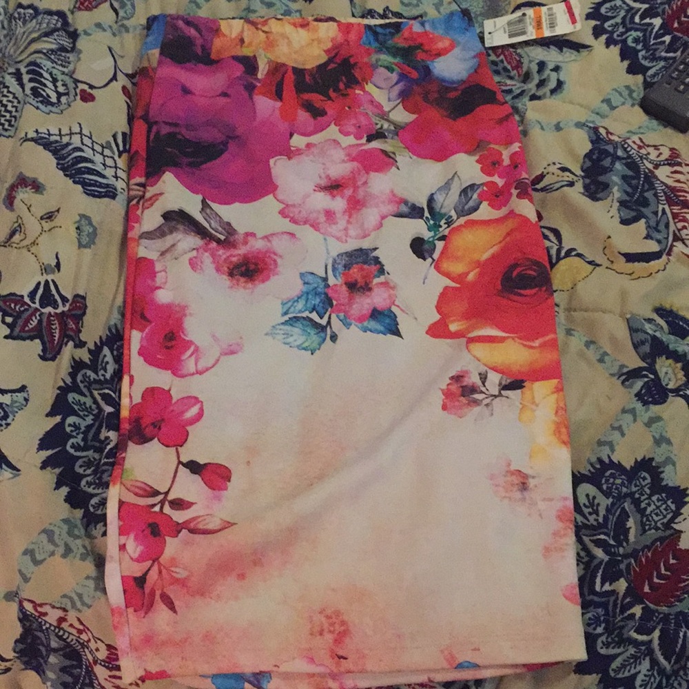 Material girl floral skirt